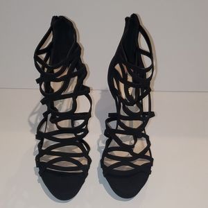 Black Open toe high heels